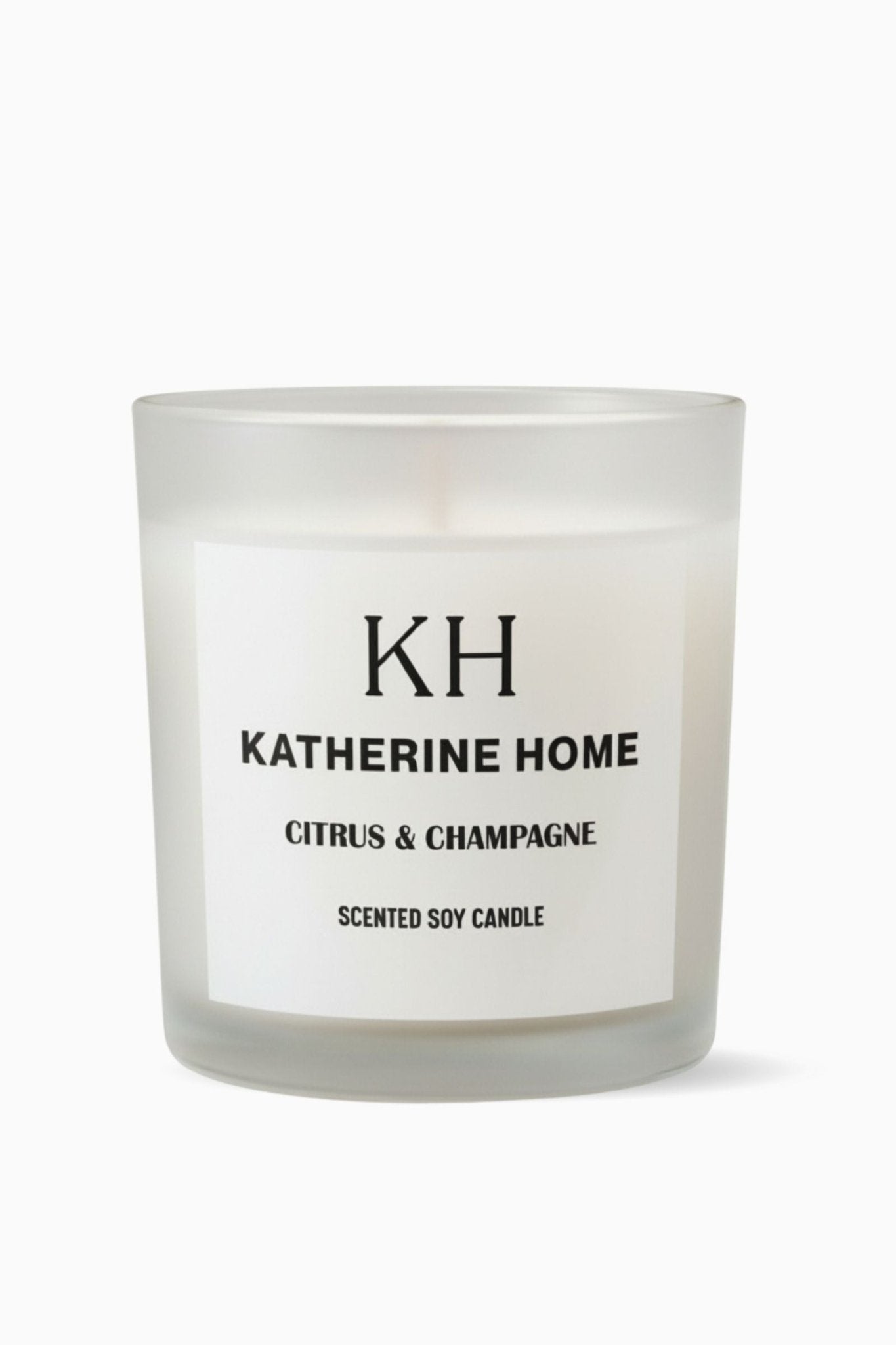 Citrus & Champagne - KATHERINE HOMEHome DecorKATHERINE HOMEKATHERINE HOMEKatherine Home Citrus & Champagne Harmony candle in an opaline glass jar, serene minimalist product hero image.Clear