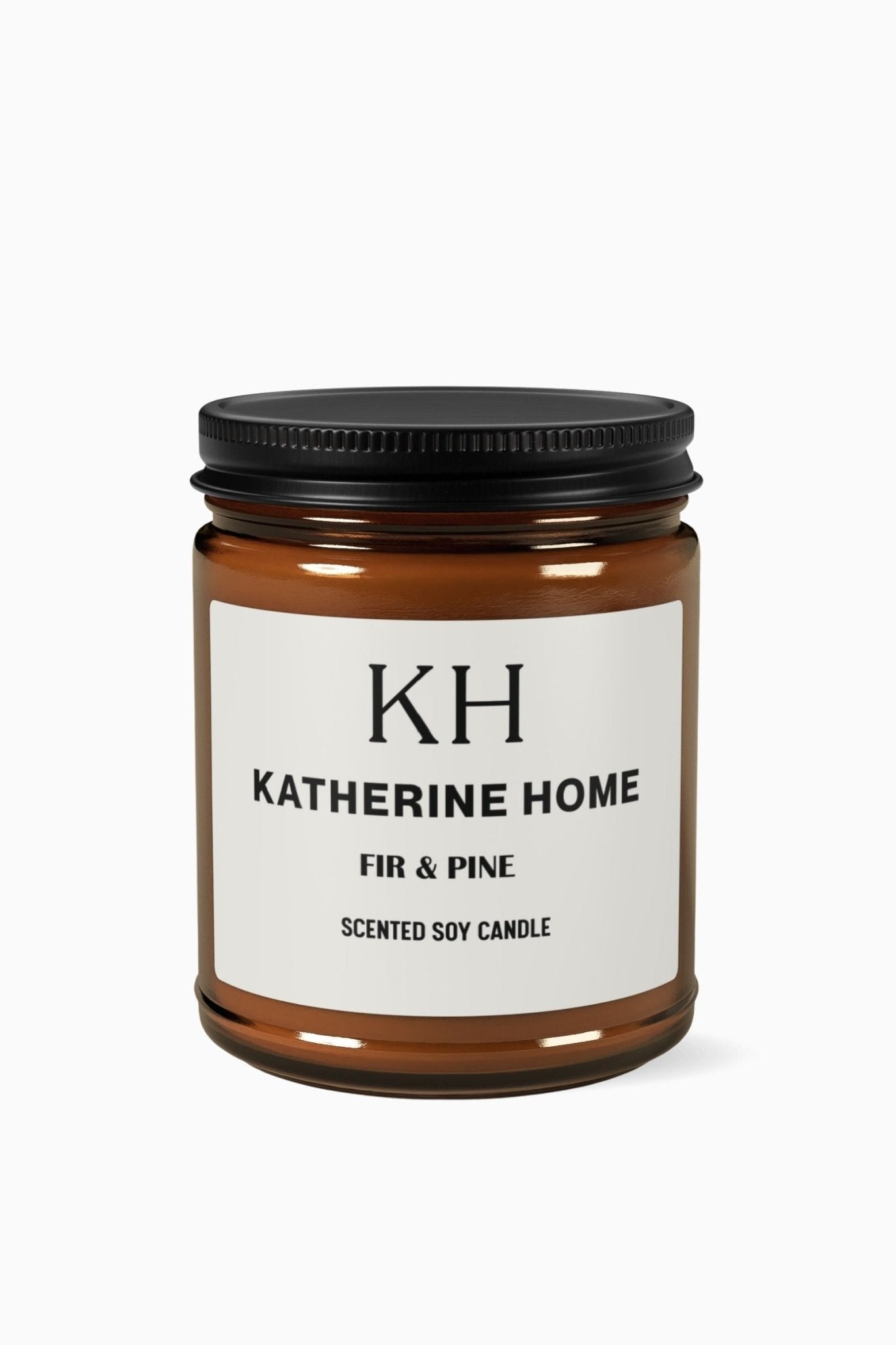 Fir & Pine - KATHERINE HOMEHome DecorKATHERINE HOMEKATHERINE HOMEA Katherine Home fir and pine scented soy candle in an amber glass jar with a white label.4oz