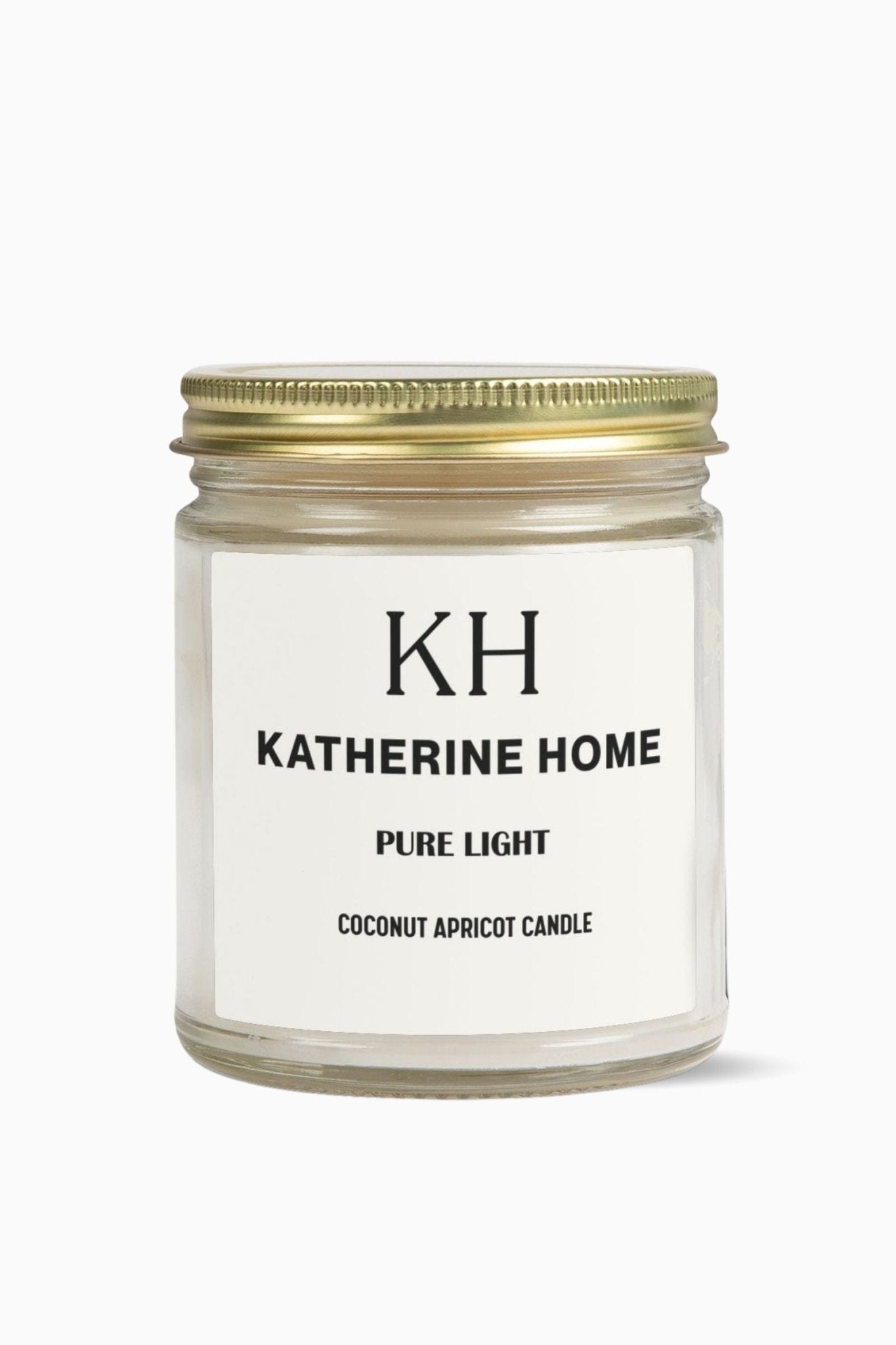 Pure Light - KATHERINE HOMEHome DecorKATHERINE HOMEKATHERINE HOMEKatherine Home Candlelight pure soy candle in a minimalist glass jar, clean and natural product hero image.Clear4oz