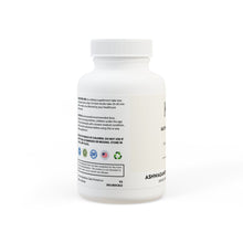 Ashwagandha and Black Pepper supplement bottle for stress and mood support.