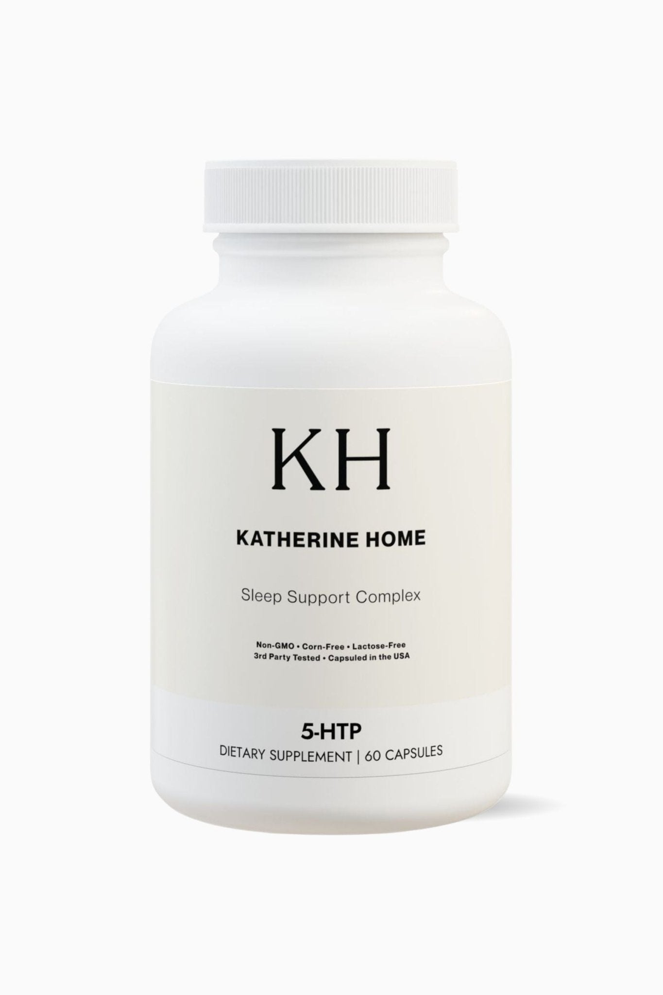 5-HTP Supplement by KATHERINE HOME dietary supplement bottle front view