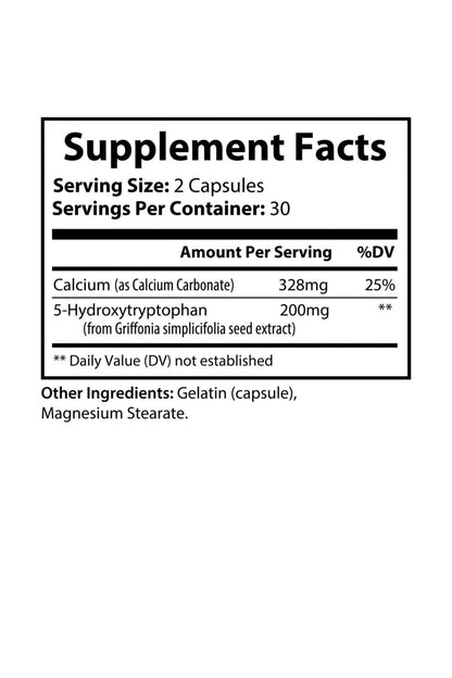 5-HTP Supplement by KATHERINE HOME dietary supplement Supplement Facts label