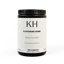 Front view of watermelon pre-workout jar with KH branding for peak performance support.