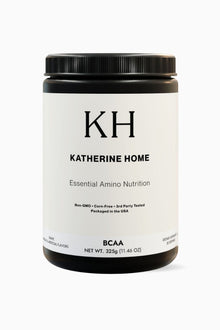 BCAA Supplement, Grape - KATHERINE HOMEFood SupplementsKATHERINE HOMEKATHERINE HOMEKatherine Home BCAA supplement in grape flavor, supplement container, clean minimalist product hero image.