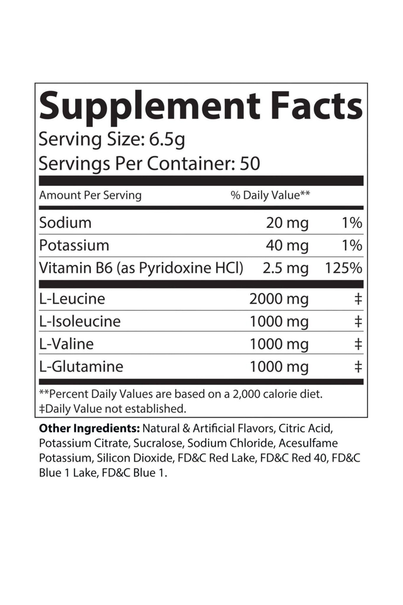 BCAA Supplement, Grape - KATHERINE HOMEFood SupplementsKATHERINE HOMEKATHERINE HOMESupplement Facts panel for Katherine Home BCAA supplement, grape flavor.