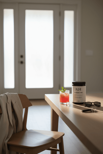 BCAA Supplement, Watermelon - KATHERINE HOMEFood SupplementsKATHERINE HOMEKATHERINE HOMEKatherine Home BCAA Watermelon supplement integrated into a clean daily wellness routine at home