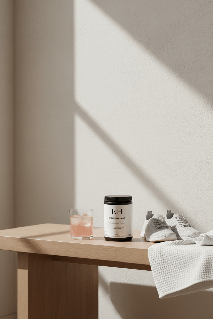 BCAA Supplement, Watermelon - KATHERINE HOMEFood SupplementsKATHERINE HOMEKATHERINE HOMEKatherine Home BCAA Watermelon supplement in a calm entryway after returning home from activity.