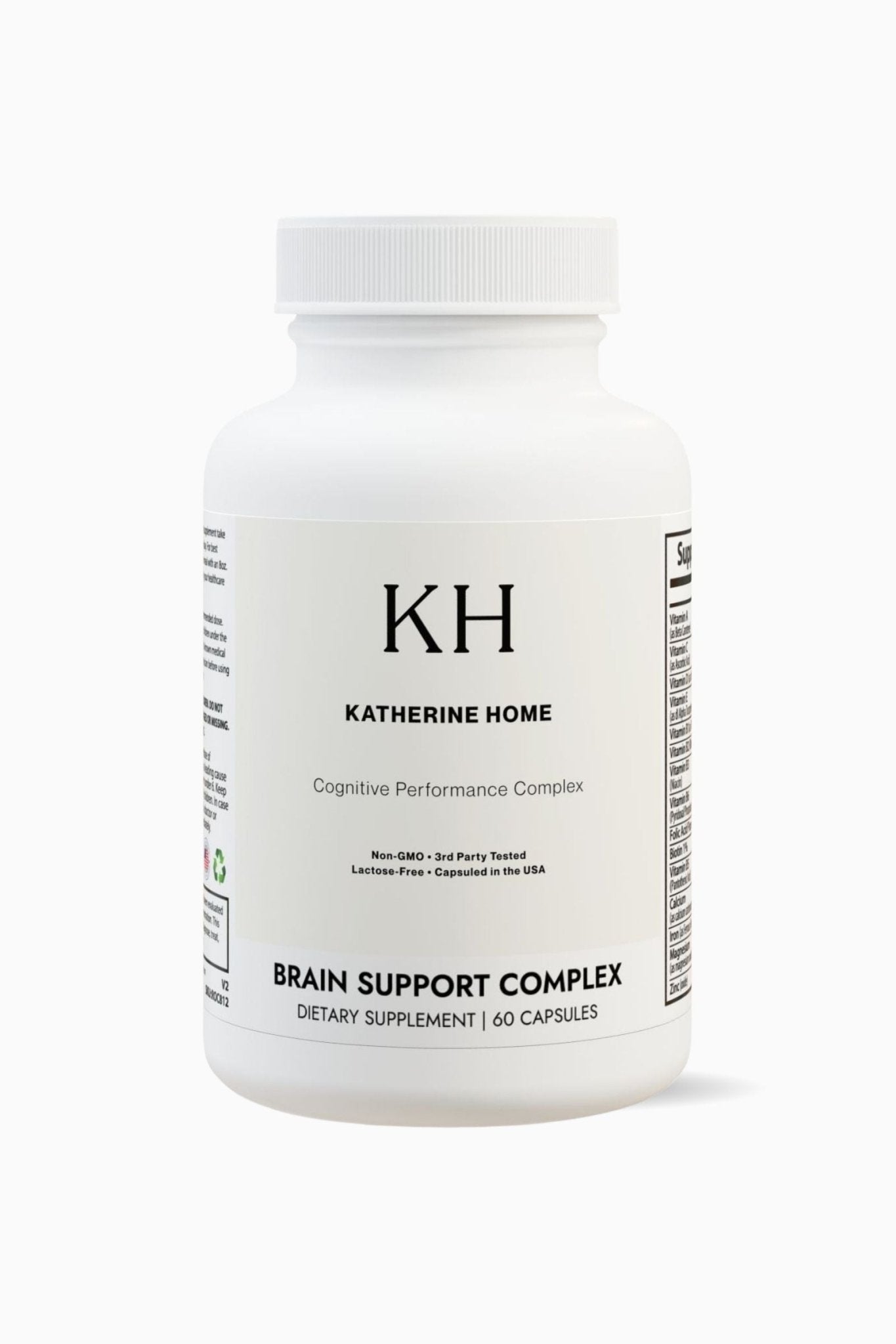 Brain Support Complex by KATHERINE HOME dietary supplement bottle front view
