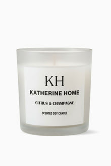 Citrus & Champagne - KATHERINE HOMEHome DecorKATHERINE HOMEKATHERINE HOMEKatherine Home Citrus & Champagne Harmony candle in an opaline glass jar, serene minimalist product hero image.Clear