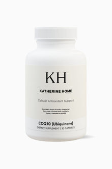 CoQ10 (Ubiquinone) Supplement by KATHERINE HOME dietary supplement bottle front view