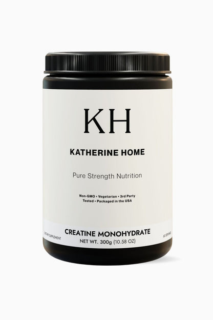 Creatine Monohydrate Supplement - KATHERINE HOMEFood SupplementsKATHERINE HOMEKATHERINE HOMEKatherine Home Creatine Monohydrate supplement container, clean minimalist product hero image.