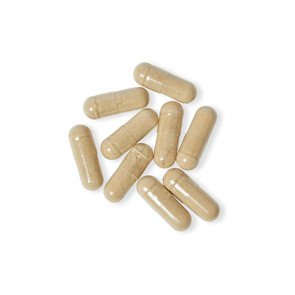 Katherine Home Magnesium Zinc Supplement vegetable capsules displayed on a clean white surface.