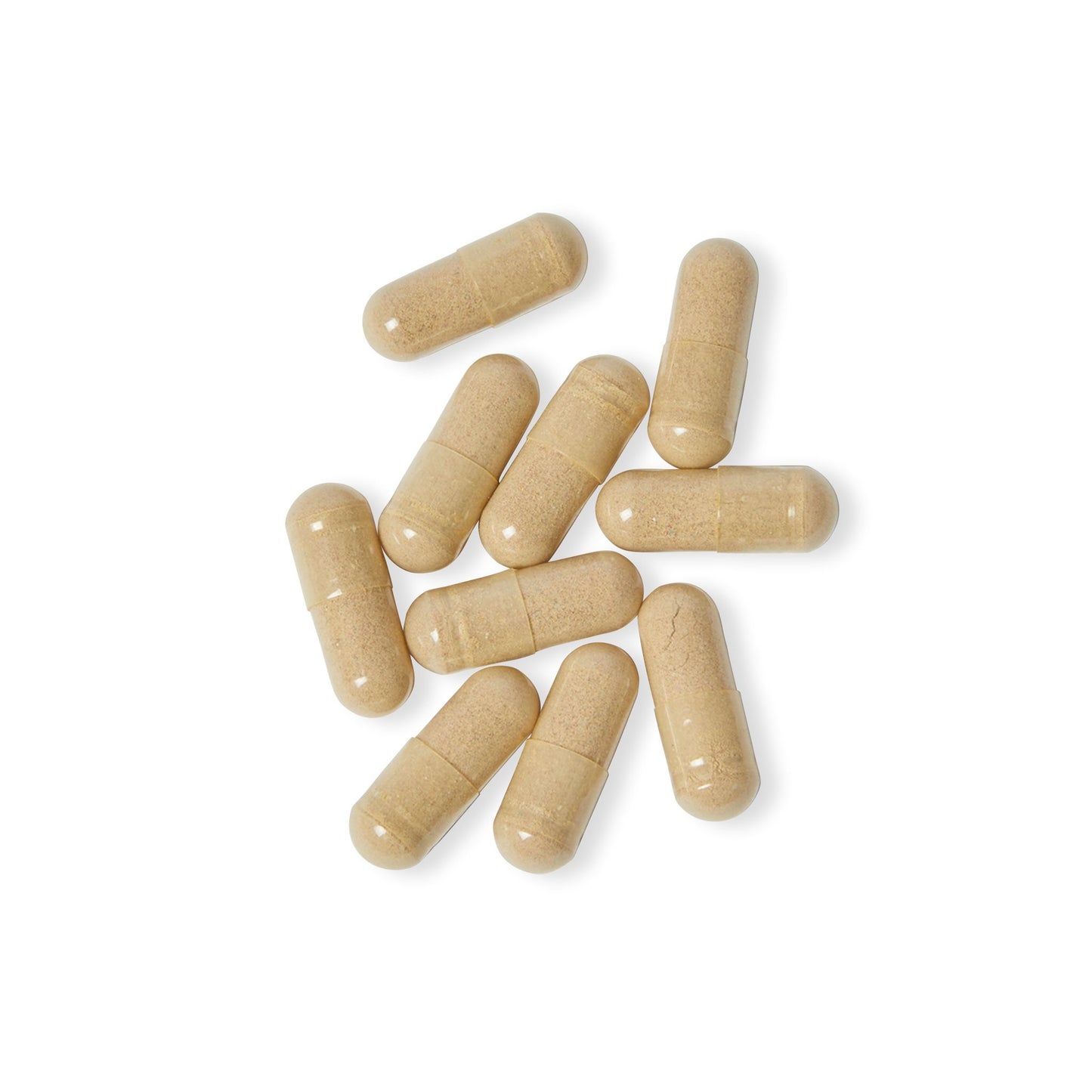Katherine Home Multivitamin for Women capsules, clean beige vegetable capsules displayed on a white surface.