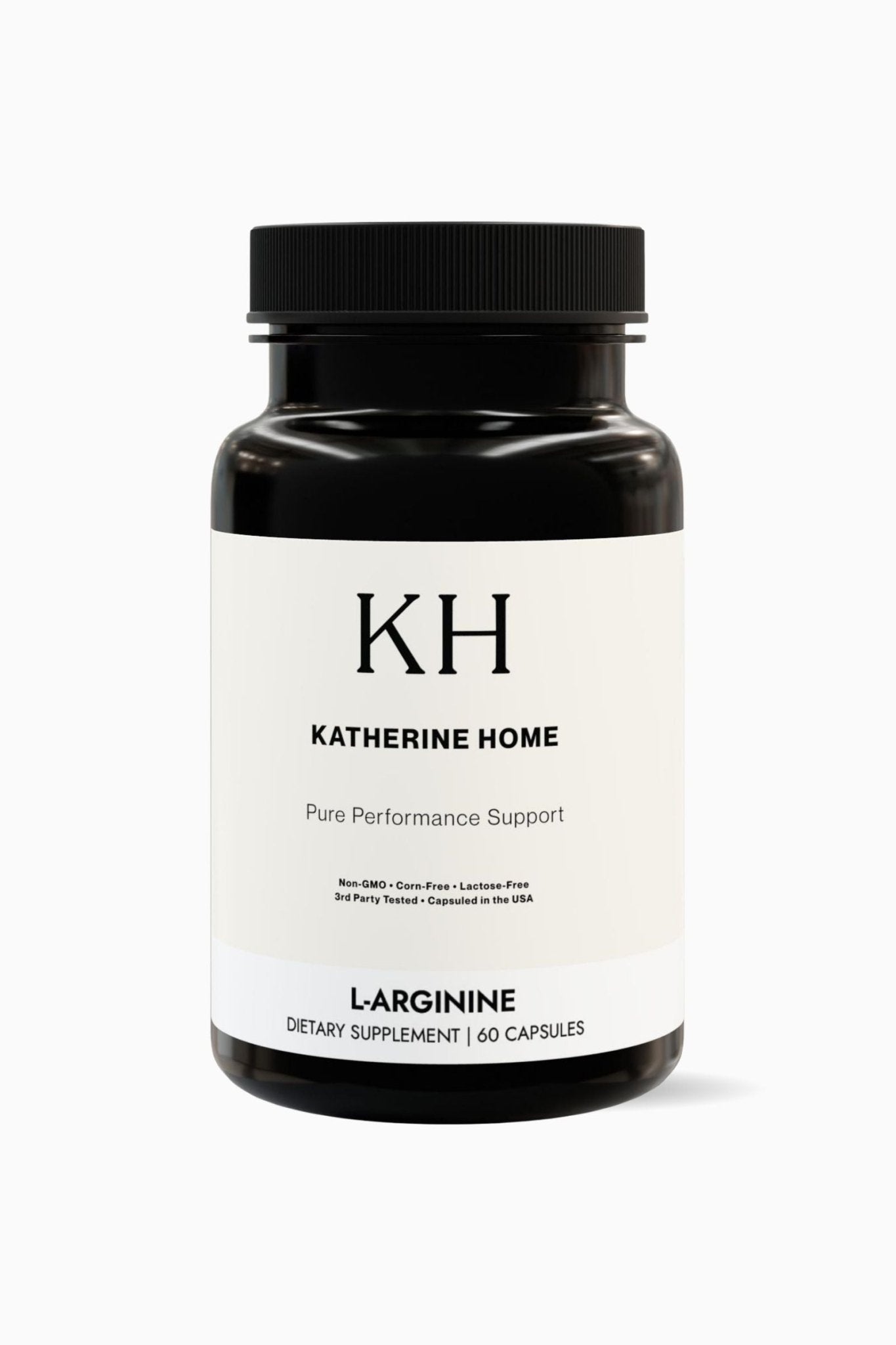 L-Arginine Supplement by KATHERINE HOME dietary supplement bottle front view