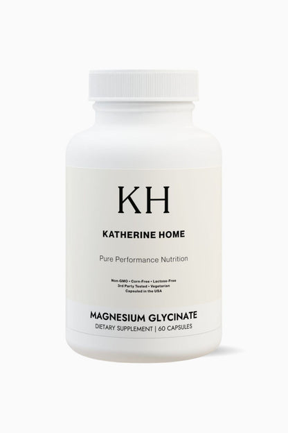 Magnesium Glycinate Supplement by KATHERINE HOME dietary supplement bottle front view