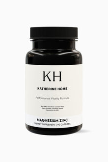 Magnesium Zinc Supplement by KATHERINE HOME dietary supplement bottle front view
