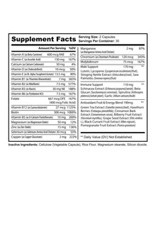 Multivitamin for Men by KATHERINE HOME dietary supplement Supplement Facts label