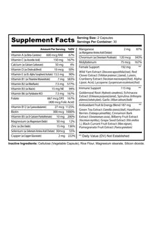Multivitamin for Women by KATHERINE HOME dietary supplement Supplement Facts label