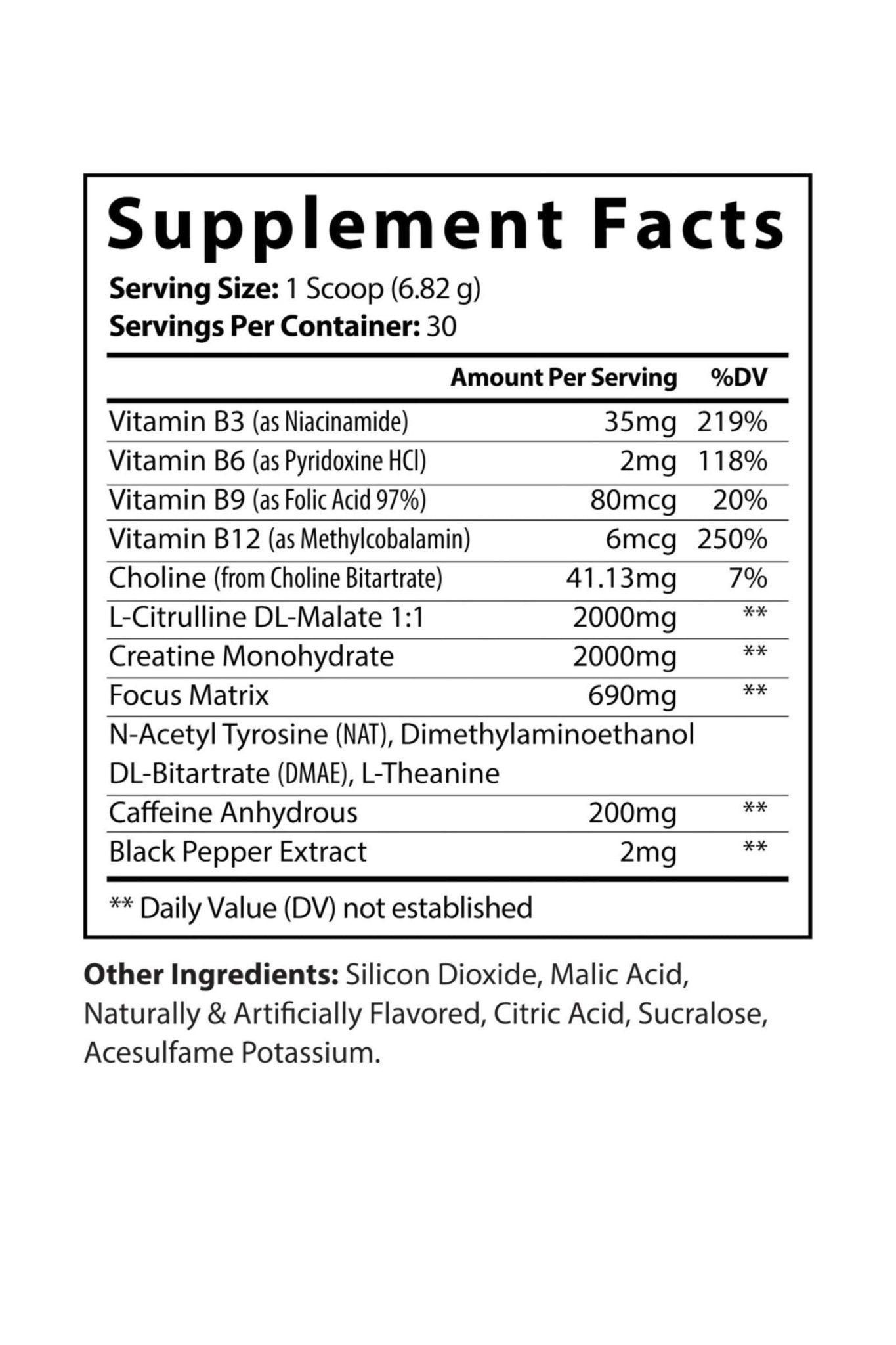 Pre Workout Supplement Fruit Punch - KATHERINE HOMEFood SupplementsKATHERINE HOMEKATHERINE HOMESupplement Facts panel for Katherine Home Pre - Workout Fruit Punch supplement.