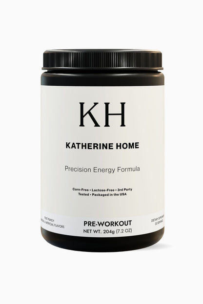 Pre Workout Supplement Fruit Punch - KATHERINE HOMEFood SupplementsKATHERINE HOMEKATHERINE HOMEKatherine Home Pre - Workout supplement in fruit punch flavor, supplement container, clean minimalist product hero image.