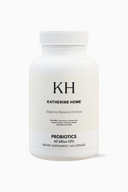 Probiotics Supplement by KATHERINE HOME dietary supplement bottle front view