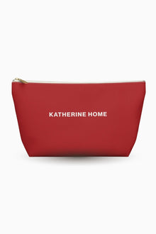 Red Gold Zip Accessory Pouch Pouch by KATHERINE HOME