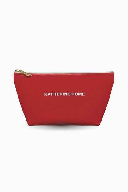 Red Gold Zip Accessory Pouch Pouch by KATHERINE HOME