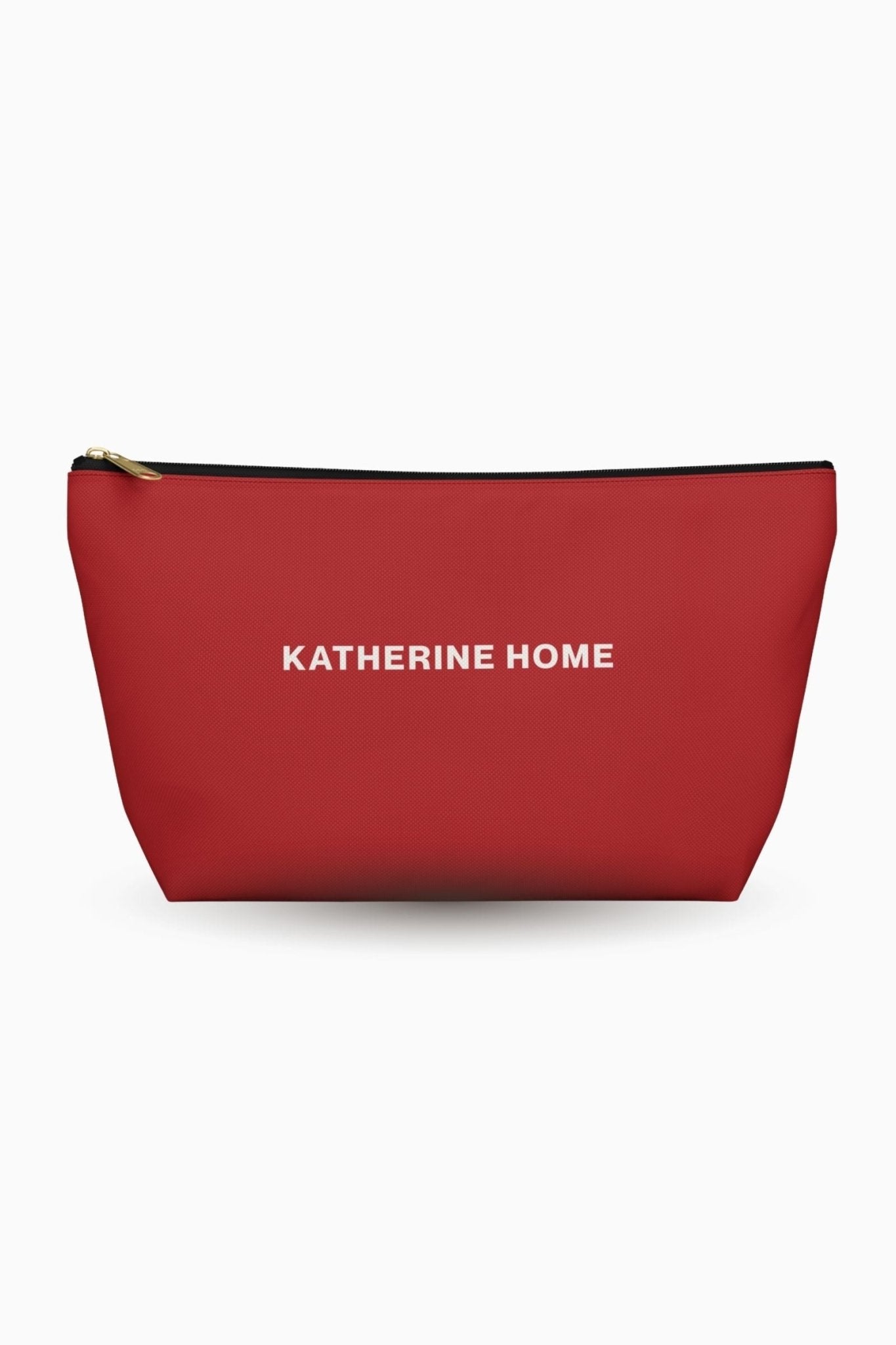 Red Gold Zip Accessory Pouch Pouch by KATHERINE HOME