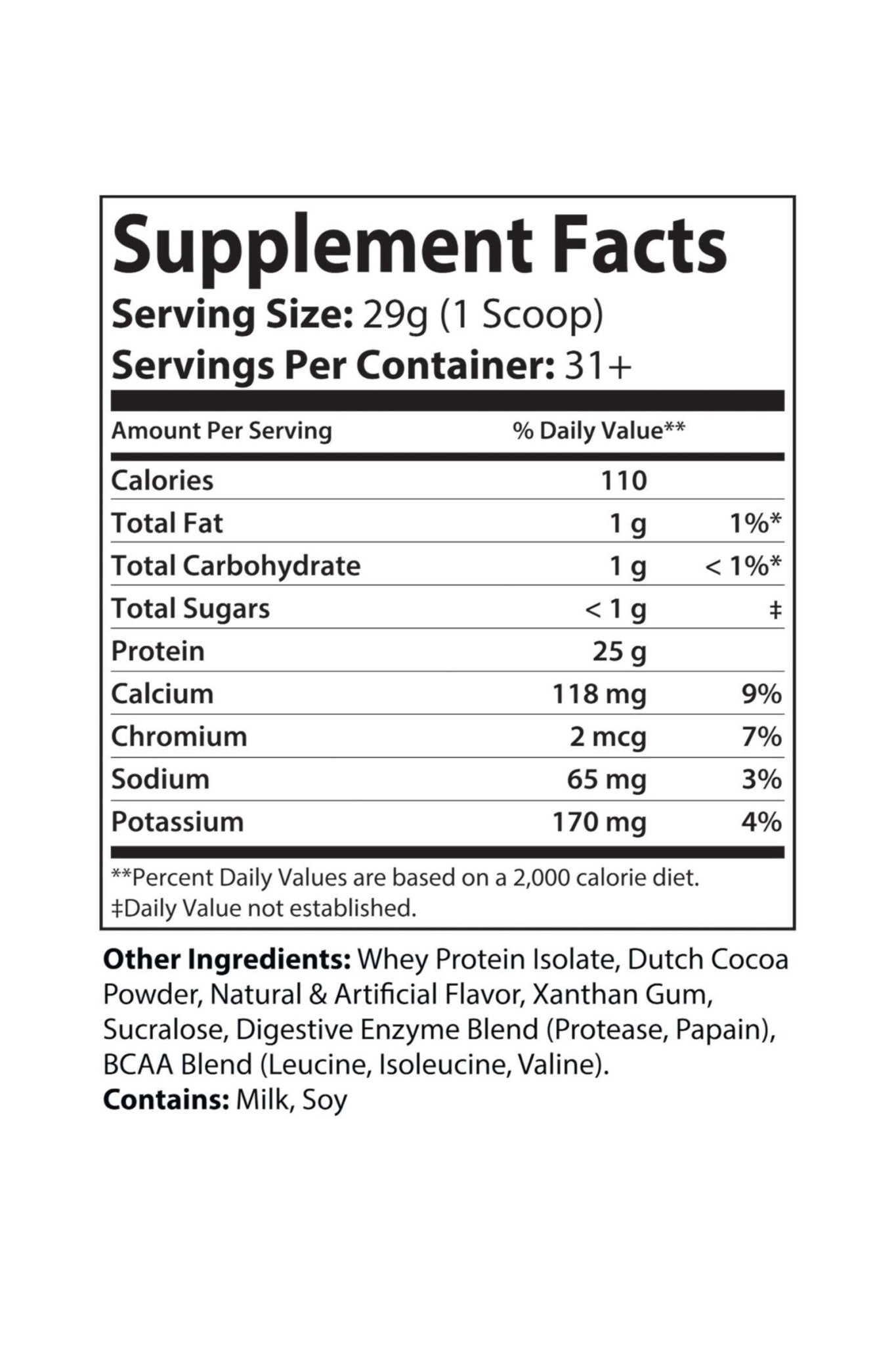 Whey Isolate Protein Supplement - KATHERINE HOMEFood SupplementsKATHERINE HOMEKATHERINE HOMESupplement Facts panel for Katherine Home Whey Isolate Protein.