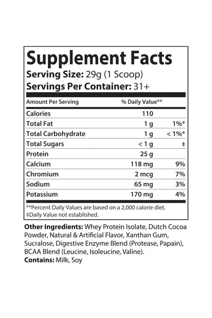 Whey Isolate Protein Supplement - KATHERINE HOMEFood SupplementsKATHERINE HOMEKATHERINE HOMESupplement Facts panel for Katherine Home Whey Isolate Protein.